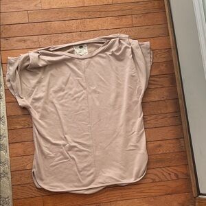 Casual Women's Beige Short Sleeve Top